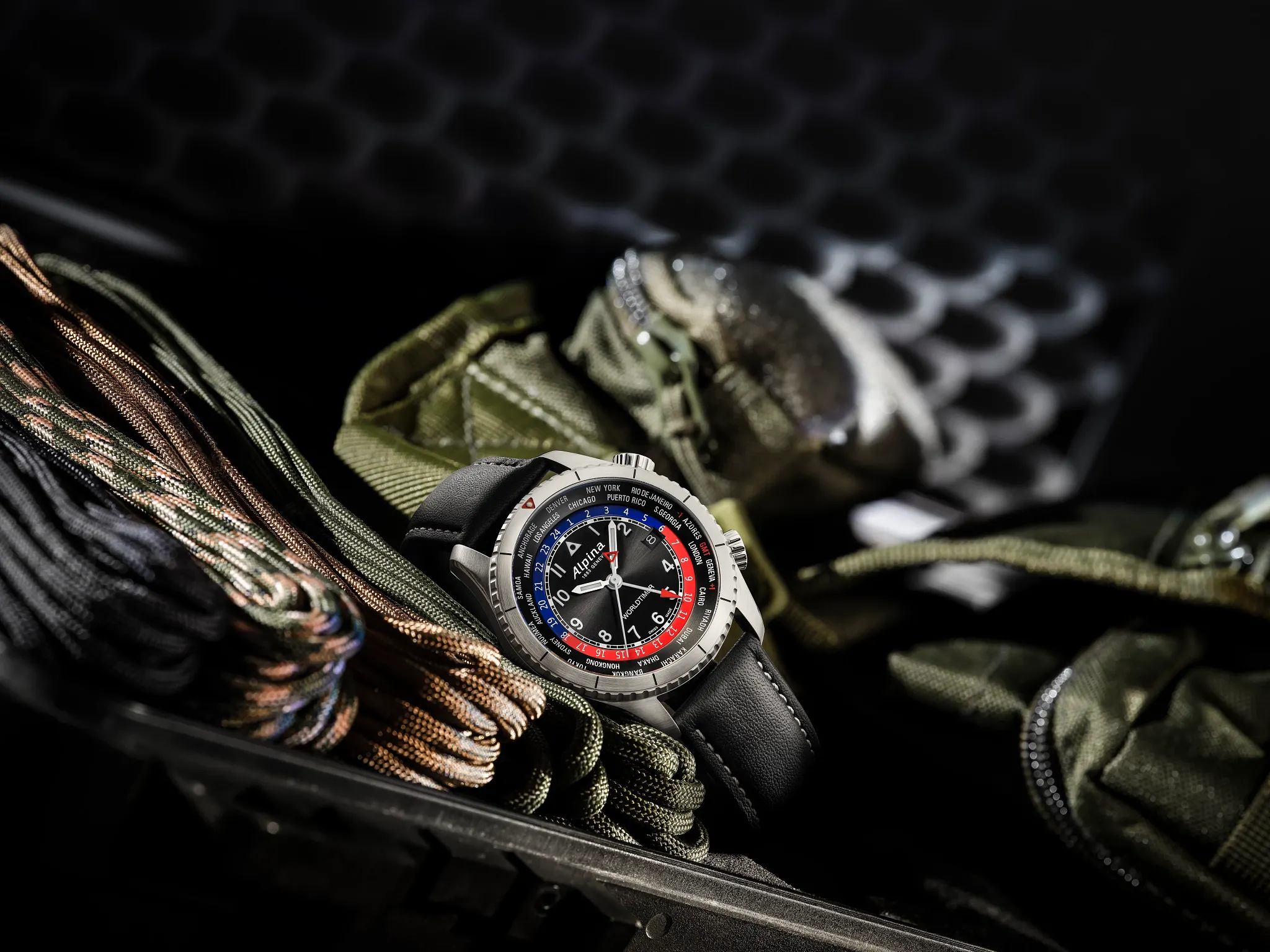 Pilot Quartz Worldtimer Watch AL-255BRB4S26 | Alpina Watches US